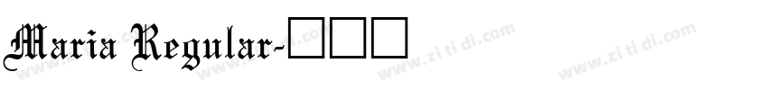 Maria Regular字体转换